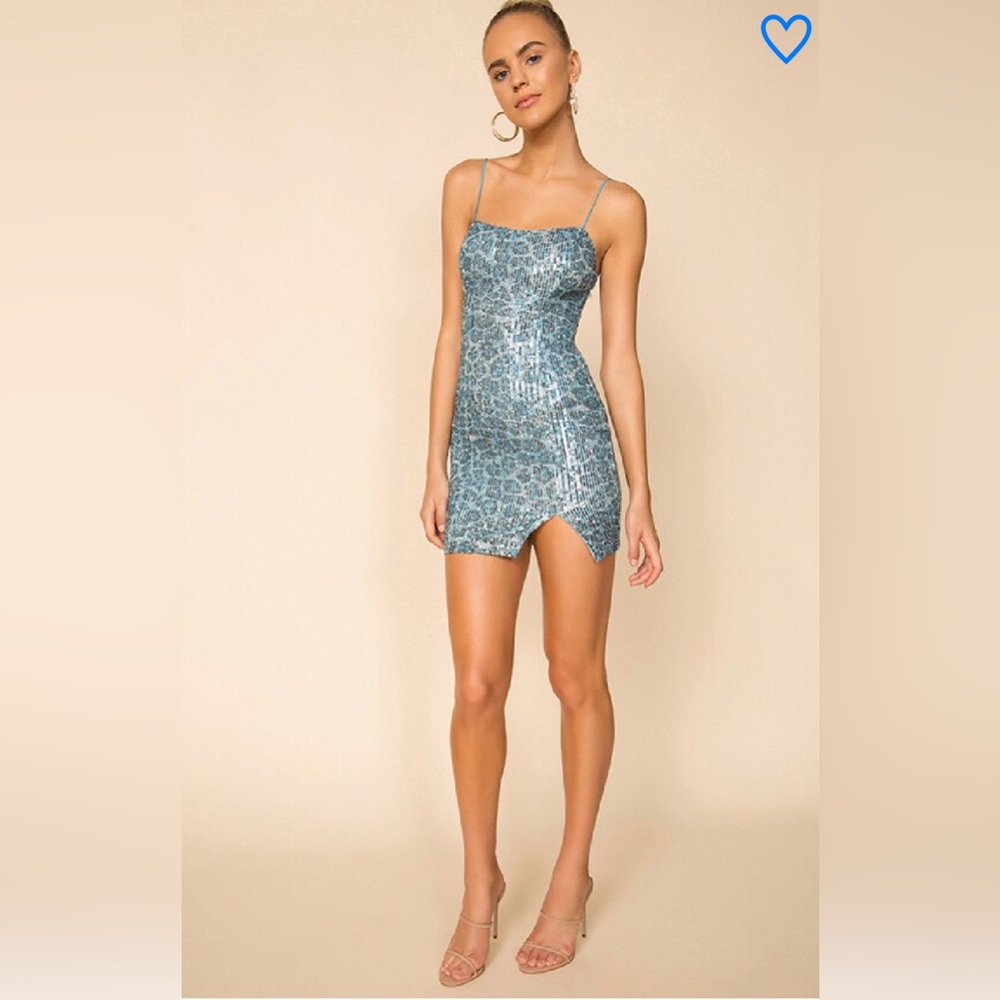 Nwot Revolve Superdown Romee Slit Mini Dress / Bl… - image 3